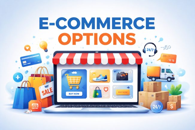 E-commerce options including online shops, membership websites and more
